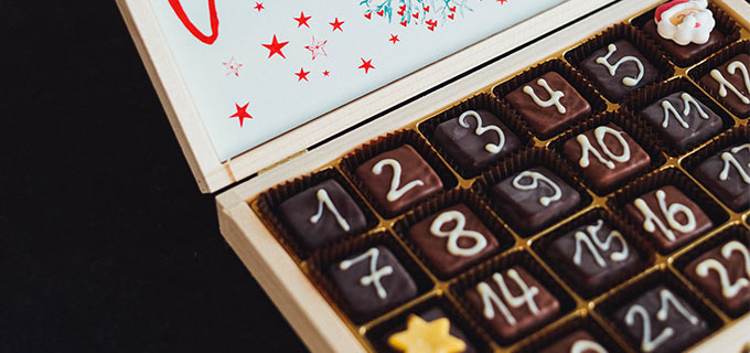 Bedruckter Adevntskalender mit Logo