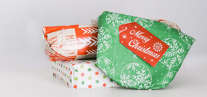 Bedruckte Weihnachtsgeschenke