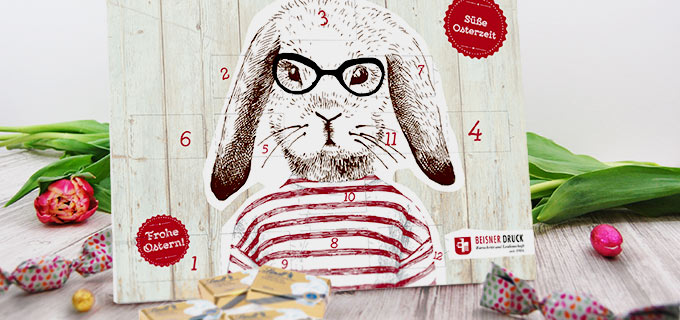 Bedruckte Schokoladen Osterkalender: das perfekte Werbegeschenk