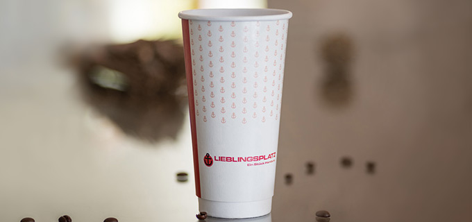 Bedruckte Pappbecher mit Logo