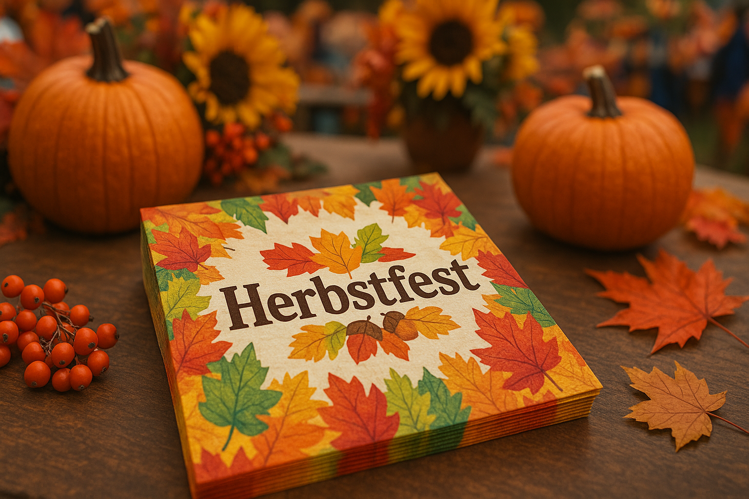 Bedruckte Servietten: Perfekte Accessoires für jedes Herbstfest